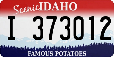 ID license plate I373012