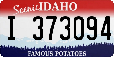 ID license plate I373094