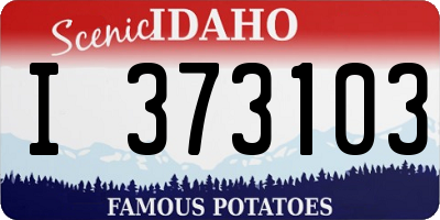 ID license plate I373103