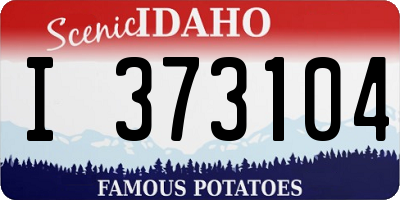 ID license plate I373104