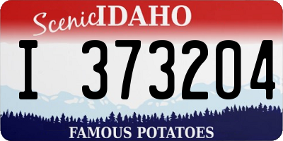 ID license plate I373204