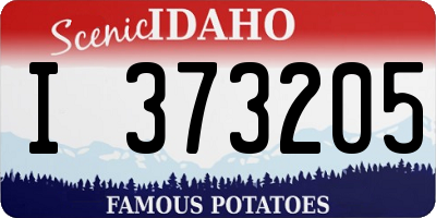 ID license plate I373205