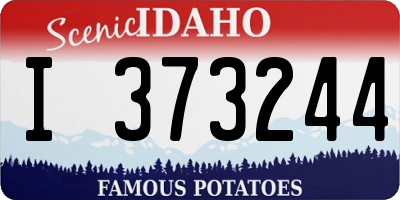 ID license plate I373244