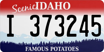 ID license plate I373245
