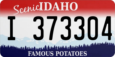 ID license plate I373304