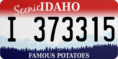 ID license plate I373315