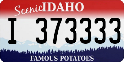ID license plate I373333