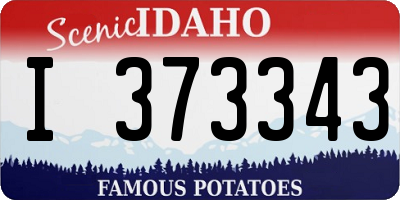 ID license plate I373343