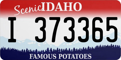 ID license plate I373365