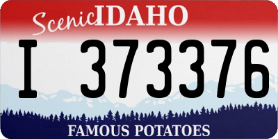 ID license plate I373376
