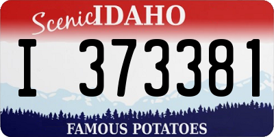 ID license plate I373381