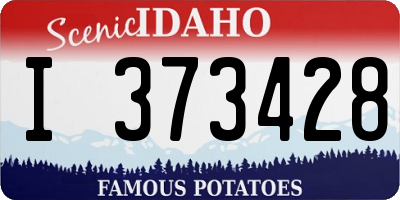 ID license plate I373428