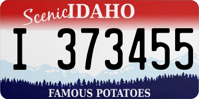 ID license plate I373455