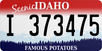 ID license plate I373475