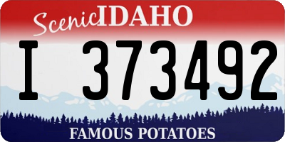 ID license plate I373492