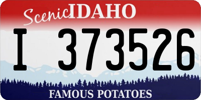 ID license plate I373526
