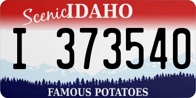ID license plate I373540