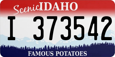 ID license plate I373542