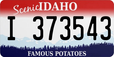 ID license plate I373543