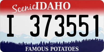 ID license plate I373551