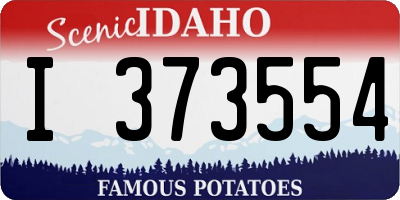 ID license plate I373554
