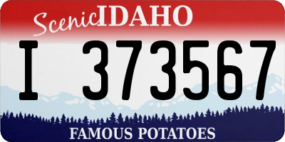 ID license plate I373567