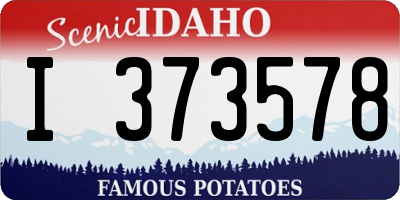 ID license plate I373578