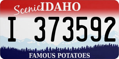 ID license plate I373592