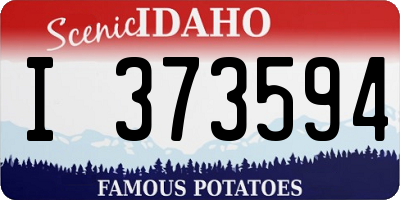 ID license plate I373594