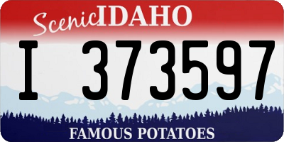ID license plate I373597