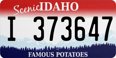 ID license plate I373647