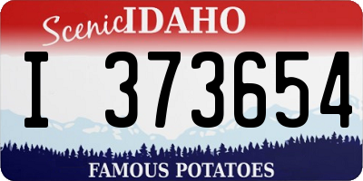 ID license plate I373654