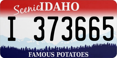 ID license plate I373665