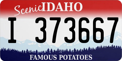 ID license plate I373667
