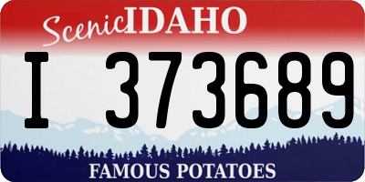 ID license plate I373689
