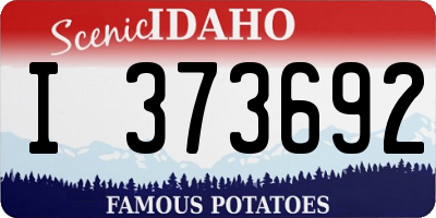 ID license plate I373692