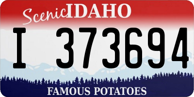 ID license plate I373694