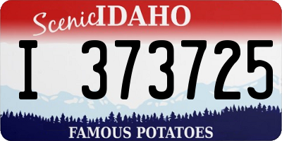 ID license plate I373725