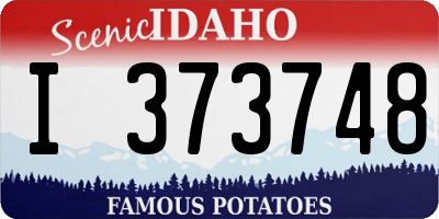 ID license plate I373748