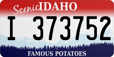 ID license plate I373752