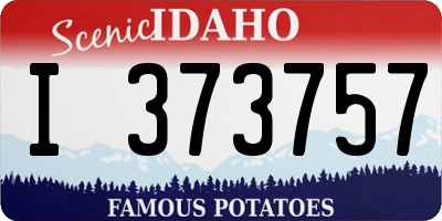 ID license plate I373757