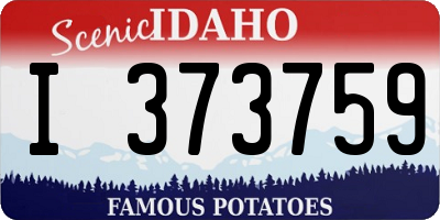 ID license plate I373759