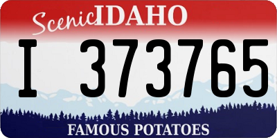 ID license plate I373765