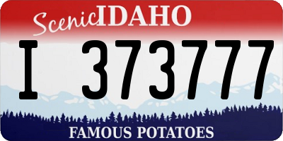 ID license plate I373777