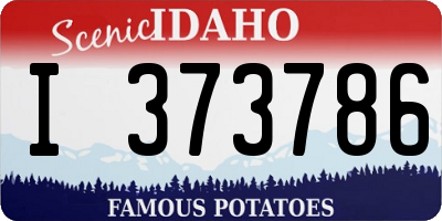 ID license plate I373786