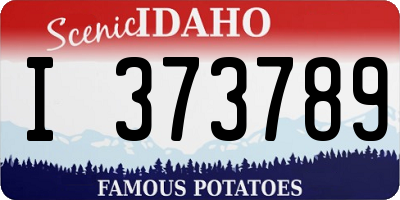 ID license plate I373789