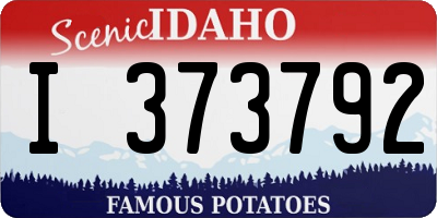 ID license plate I373792