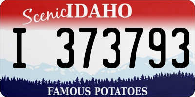 ID license plate I373793