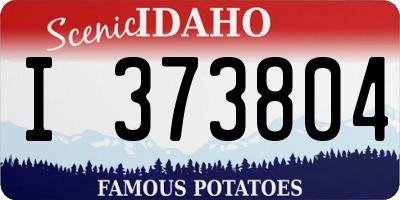 ID license plate I373804