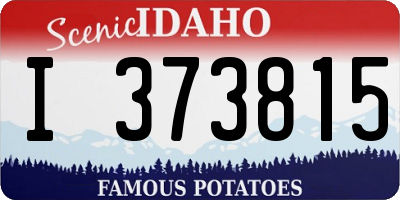 ID license plate I373815